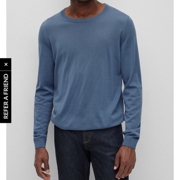 BOSS SLIM-FIT SWEATER IN VIRGIN WOOL - Picture 1 of 4